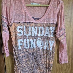 Maurices Pink Long Sleeve Top